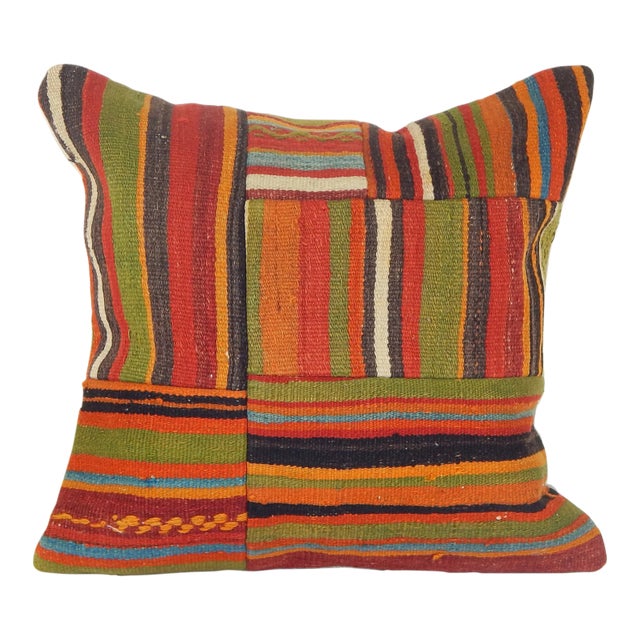 Striped Patchwork Pillow Cover For Sale