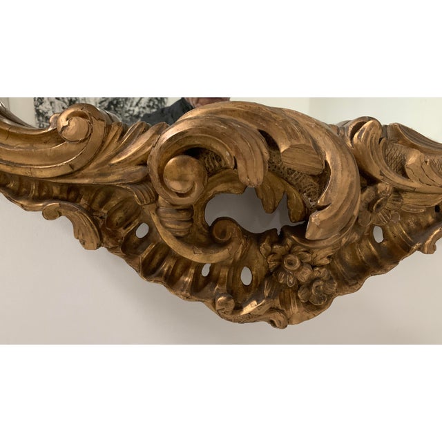 Louis XV Style Mirror in Carved and Gilded Wood, 1700s For Sale - Image 4 of 15