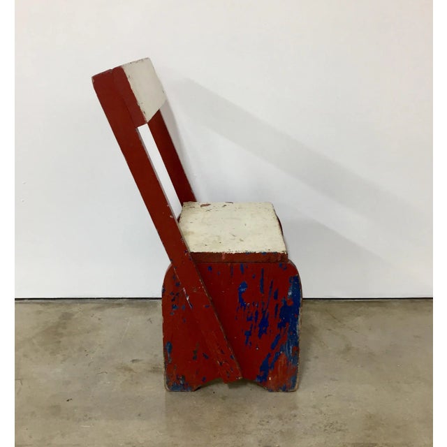 Rustic 1950s Vintage Rustic Child’s Chair For Sale - Image 3 of 8