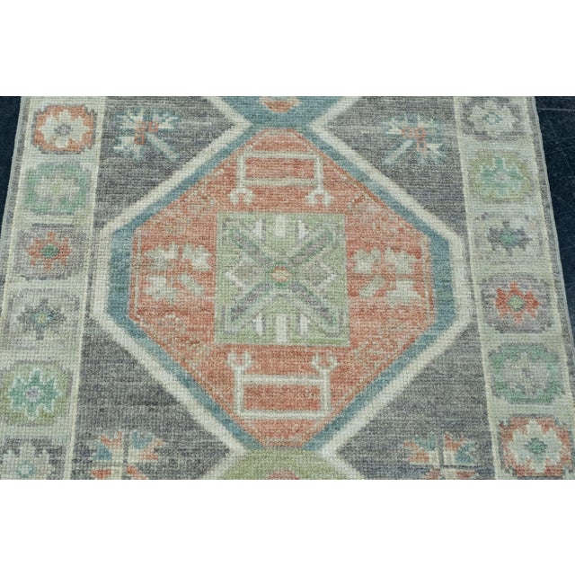 Turkish Turkish Oushak Runner Rug 2'10" x 23'7" #17527 For Sale - Image 3 of 8