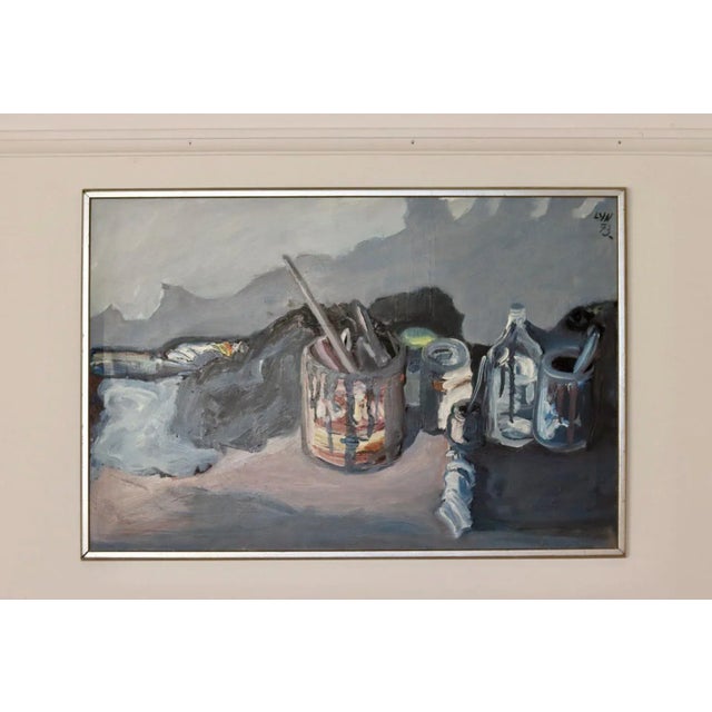 Nilsson, Still Life with Paint Pots, 1950s, Oil For Sale - Image 10 of 11