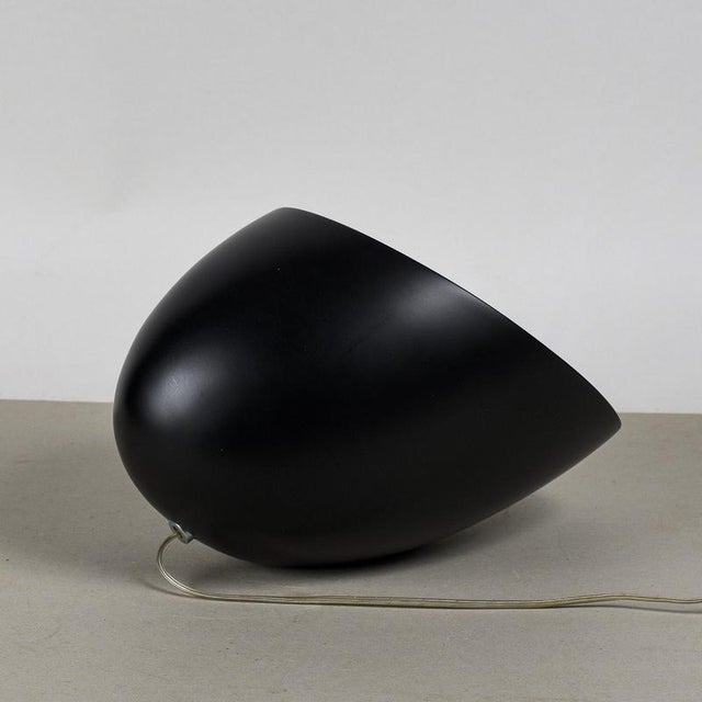 Glass Mid-Century Modern Table Lamp in Black For Sale - Image 7 of 9
