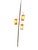 Wood Mid-Century Modern 1960s 3-Light Tension Pole Lamp With Amber Lantern Shades For Sale - Image 7 of 8
