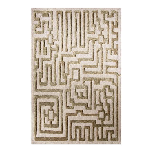 Walk the maze with the Theseus geometric rug design, named after the mythical Prince of Athens who walks King Midas' maze...