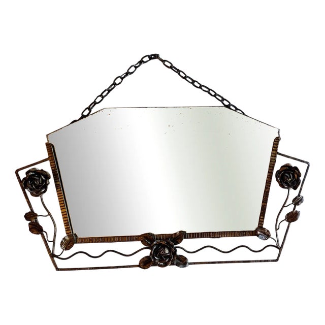 French Art Deco Wall Mirror, 1930s For Sale