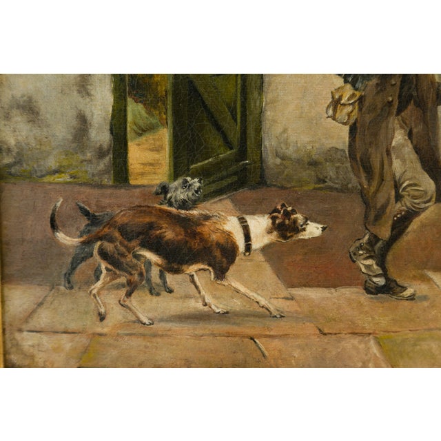English 19th Century Genre Painting by Charles Hunt Jr, Entitled The Intruder For Sale - Image 4 of 12