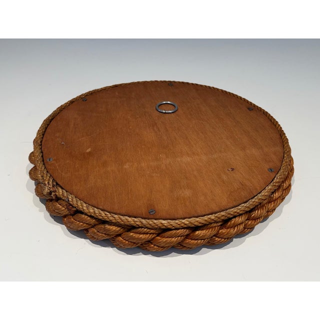 Round rope mirror in the style of Audoux Minet For Sale - Image 10 of 12