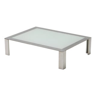 Chrome and Glass Coffee Table in the style of Milo Baughman, USA, 1970s For Sale