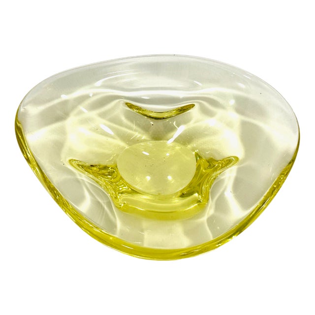 Art Glass Bowl attributed to Miroslav Klinger for Železný Brod, 1960s For Sale