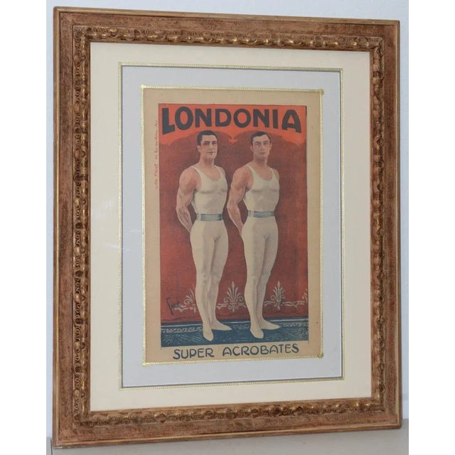 Londonia Super Acrobats Antique French Poster C.1900 For Sale - Image 10 of 10