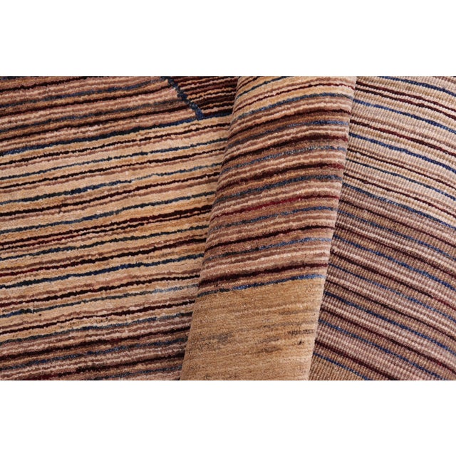 Burgundy Boho Chic Gabbeh Red/Brown Wool Rug - 4'11'' X 7'1'' For Sale - Image 8 of 10