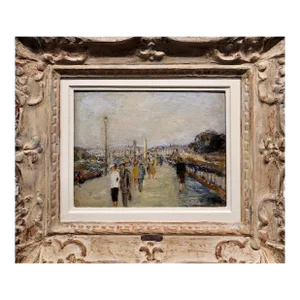 Gabriel Spat -Elegant People Walking the Street of 1940s Paris-Oil Painting