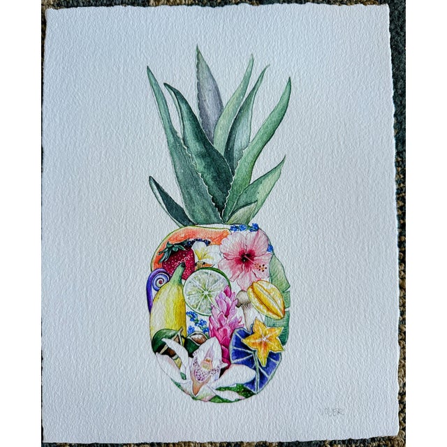 Original Signed Sarah Voyer “Pineapple” Print For Sale - Image 13 of 14
