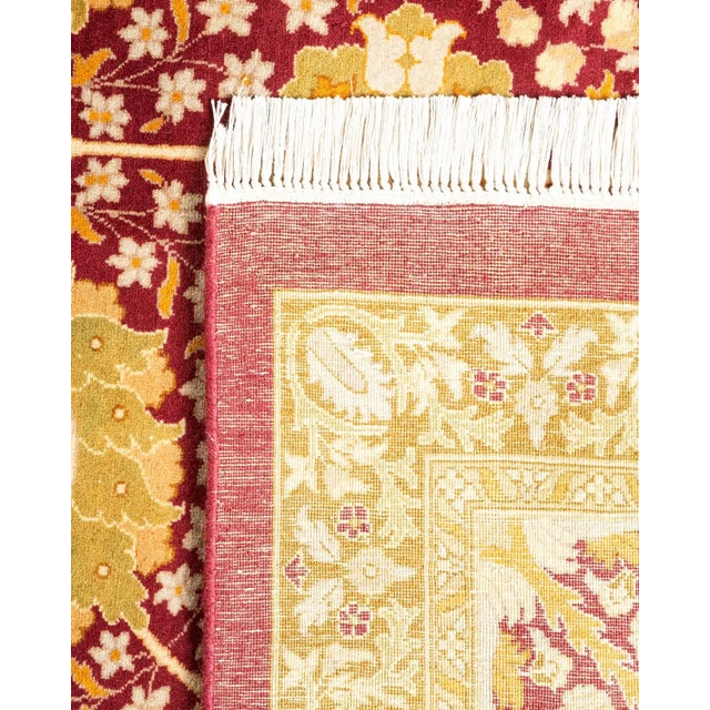 2000 - 2009 Mogul, One-of-a-Kind Hand-Knotted Area Rug in Purple, 10' 2" x 13' 6" For Sale - Image 5 of 8