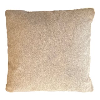 Gray With White Border Mohair Pillow New Insert For Sale