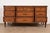1960s Kent Coffey French Regency Louis XVI Carved Cherry and Burl Wood Triple Dresser, Circa 1960s For Sale - Image 5 of 14