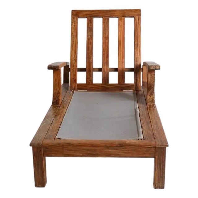 Vintage Gloster Teak Reclining Chaise Lounge For Sale