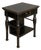Italian Black Walnut End Table With Drawer and Bookshelf For Sale
