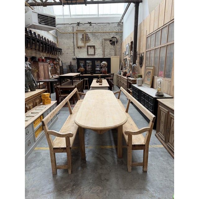 Benches with Backrests, Early 20th Century, Set of 2 For Sale - Image 11 of 13