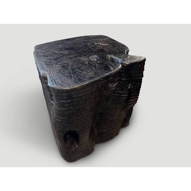 Andrianna Shamaris Magnificent Teak Wood Side Table or Pedestal For Sale - Image 10 of 18