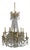 1980s French Style Crystal & Brass 12 Arm Chandelier For Sale