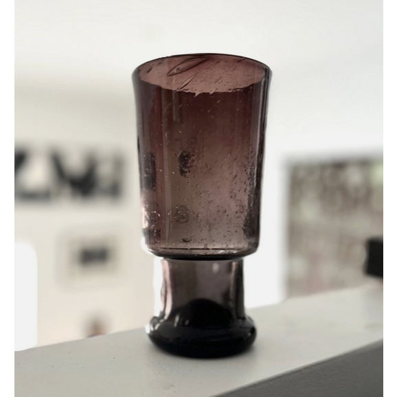 Kaj Franck Circa 1975 Kaj Franck Finish Modern Dark Violet Glass Vase For Sale - Image 4 of 10