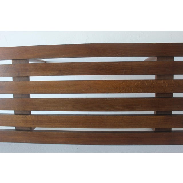 George Nelson Style Vintage Mid-Century Slat Bench Coffee Table For Sale - Image 13 of 15