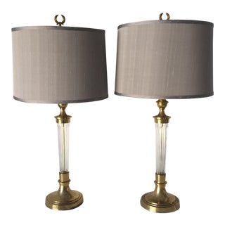 Mid-Century Table Lamps (2)ly Complimented by Custome Shades For Sale