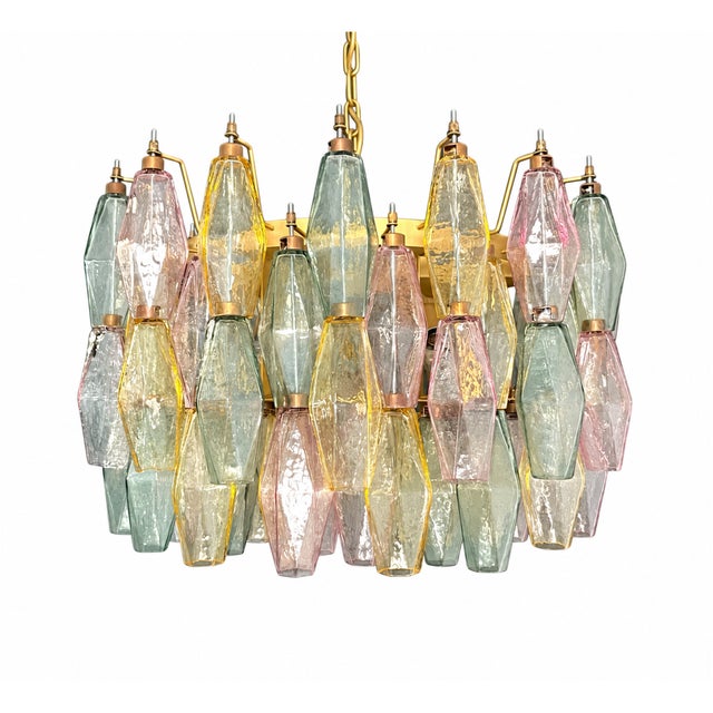 Murano Glass Pendant Light with Polyhedrons from Justfurnituress SRL For Sale - Image 9 of 10