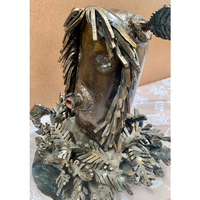1970s 1970s Large Monumental Brutalist Joe Lester Southwestern Kachina Sculpture - Welded Mixed Metal Native American Style Figure, 25 LBS For Sale - Image 5 of 7
