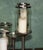 Nickel and Glass 5-Light Hurricane Candleholder Centrepiece from Colmore For Sale - Image 15 of 18