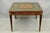 Early 21st Century Maitland Smith Marquetry Inlay Leather Mahogany Game Table & 4 Shield Back Chair For Sale - Image 5 of 18