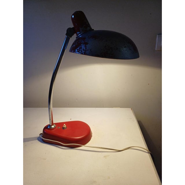 Vintage Karl Lang lamp from the German Bauhaus, 1960s, manufactured by SIS - Light Gebr Lang GmbH & Co., metal, height: 50...