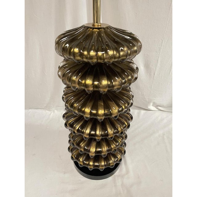 1980s Large Murano Glass Table Lamp attributed to Veronese, 1980 For Sale - Image 5 of 11