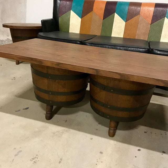 1960's Whiskey Barrel Sofa Set Chairish