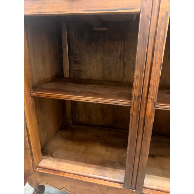 Antique Louis XV Style French Provincial Walnut Enfilade Buffet Cabinet For Sale - Image 11 of 17