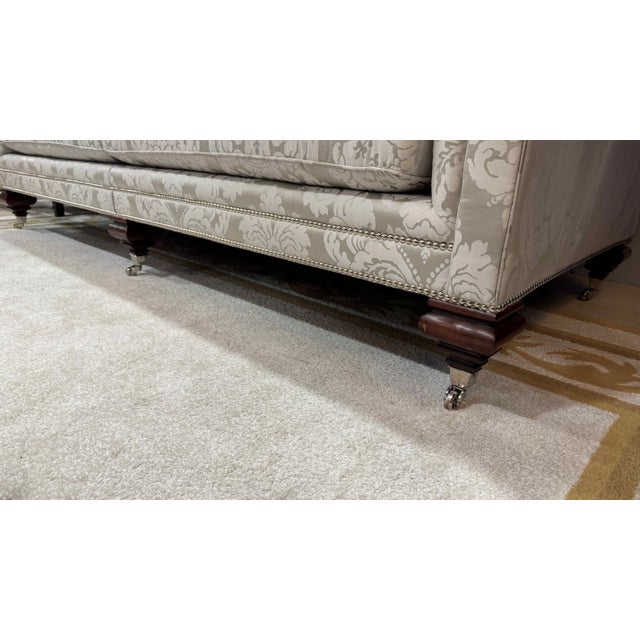 Ralph Lauren Heiress Sofa W/ Damask Upholstery For Sale - Image 11 of 14