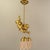 Gilded Metal Angel Figure Ceiling Light, 1910s For Sale - Image 6 of 11
