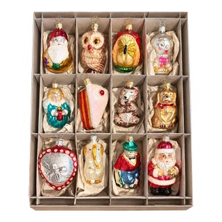 Vintage Radko + Owc Christmas Ornaments Inge Glas '80's For Sale