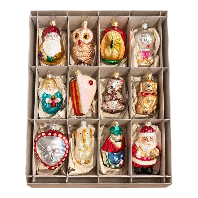 Vintage Radko + Owc Christmas Ornaments Inge Glas '80's For Sale