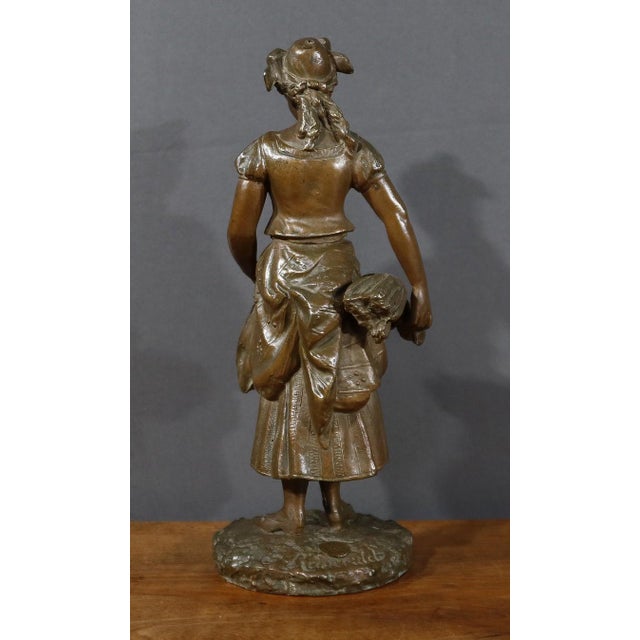 La Paysanne Regula Figure after E. Rancoulet, Early 1900s For Sale - Image 10 of 14