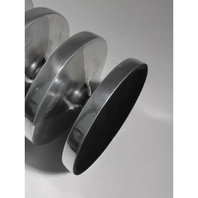 1980s Aluminum Rimmed Stands, 1980, Set of 2 For Sale - Image 5 of 6