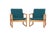 Model 2256 Lounge Chairs in Oak and Fabric by Børge Mogensen for Fredericia, Set of 2 For Sale