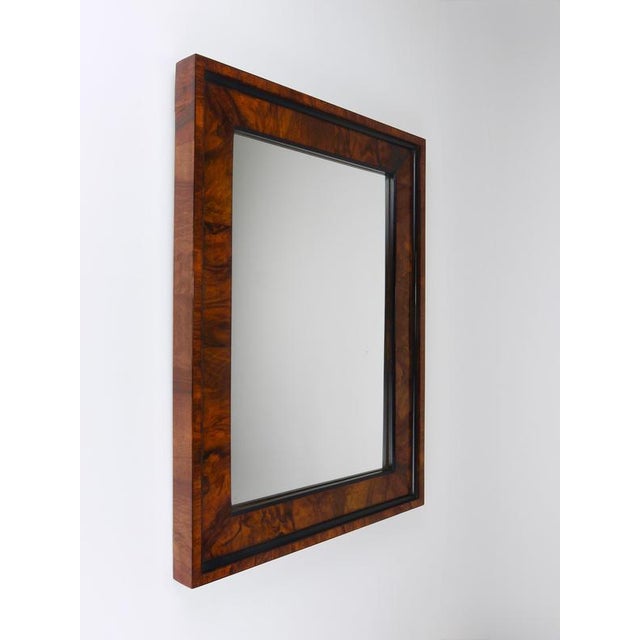 Antique Biedermeier Square Walnut Wall Mirror, Vienna, 1850s For Sale - Image 9 of 18