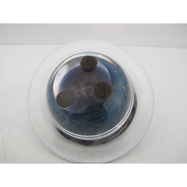 1990s Limited Edition Sci Fi Channel Glass Planet Saturn Galaxy Paperweight For Sale - Image 5 of 7