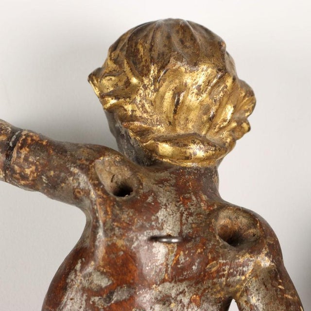 Carved Wooden Cherubs, Set of 2 For Sale - Image 11 of 12