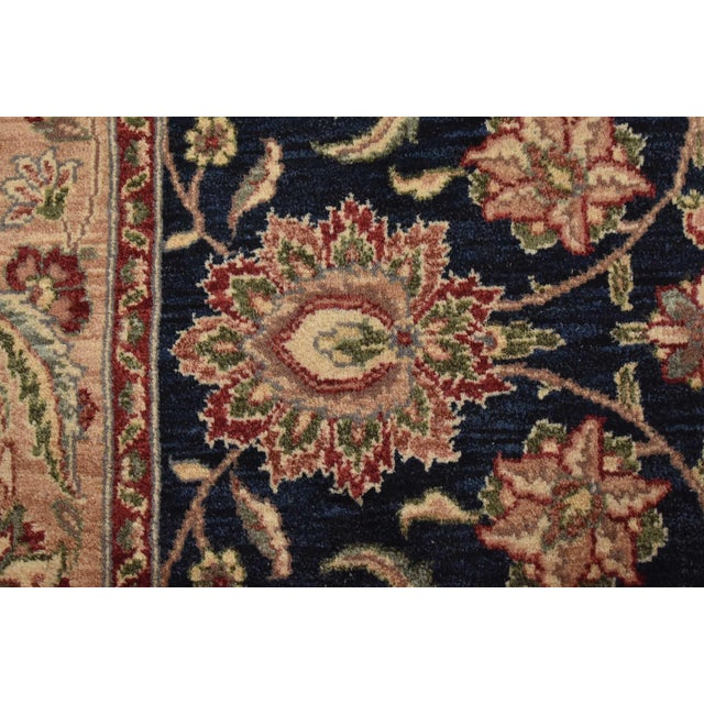 Fine Tabriz Rug 3’1” X 5’2” Blue Wool Traditional Hand-Knotted Carpet For Sale - Image 9 of 13