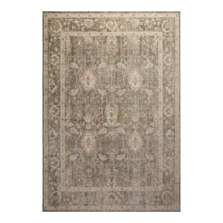 Chris Loves Julia x Loloi Rosemarie Sage / Blush 6'-3" x 9' Area Rug For Sale