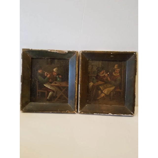 Copper Early 19th Century Dutch Paintings - a Pair For Sale - Image 8 of 8