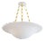 Bespoke Plaster Chandelier With Brass Chain For Sale
